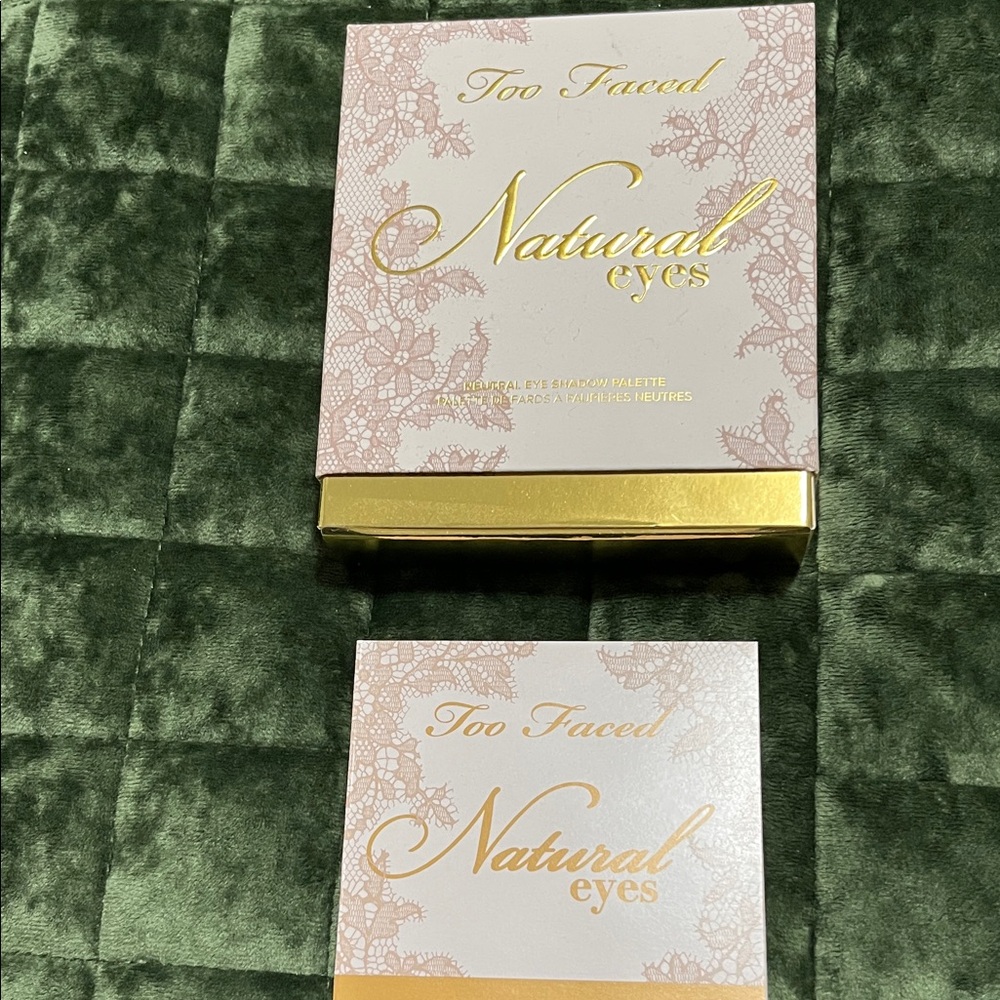 Too Faced Natural Eyes Palette with Gold and Pink Lace Design-New in box!!